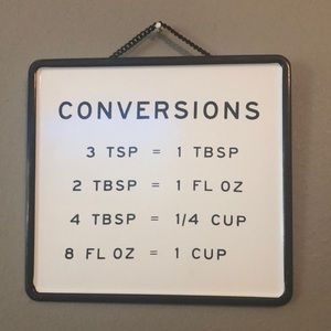 Hearth & Hand Magnolia enamel cooking conversions sign